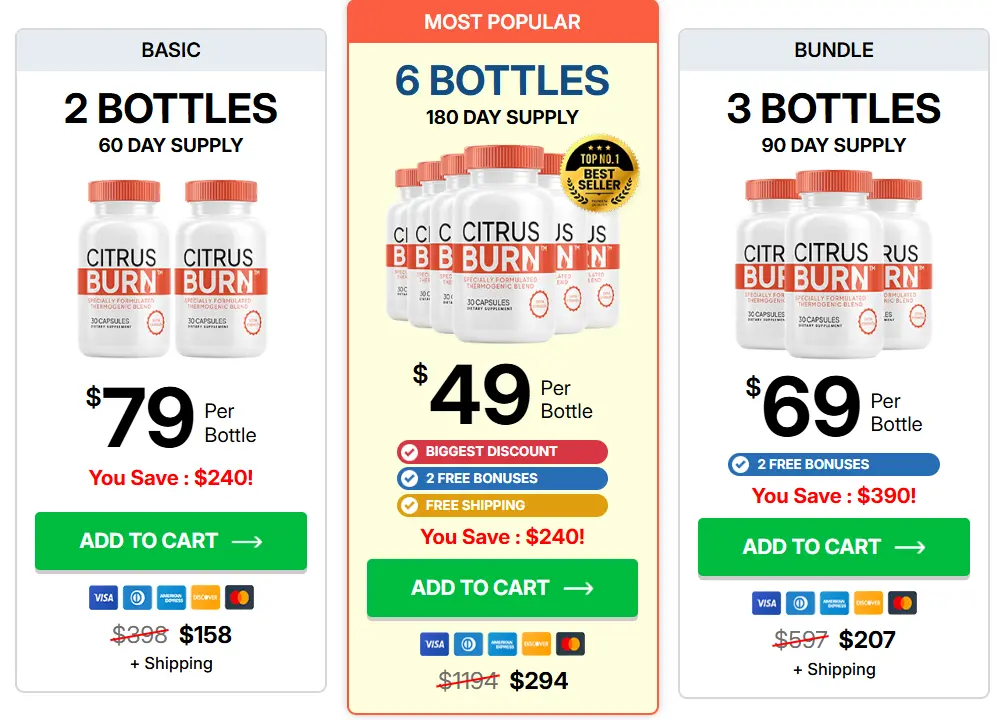 CitrusBurn 2 Bottle +Special+Price